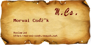 Morvai Csák névjegykártya